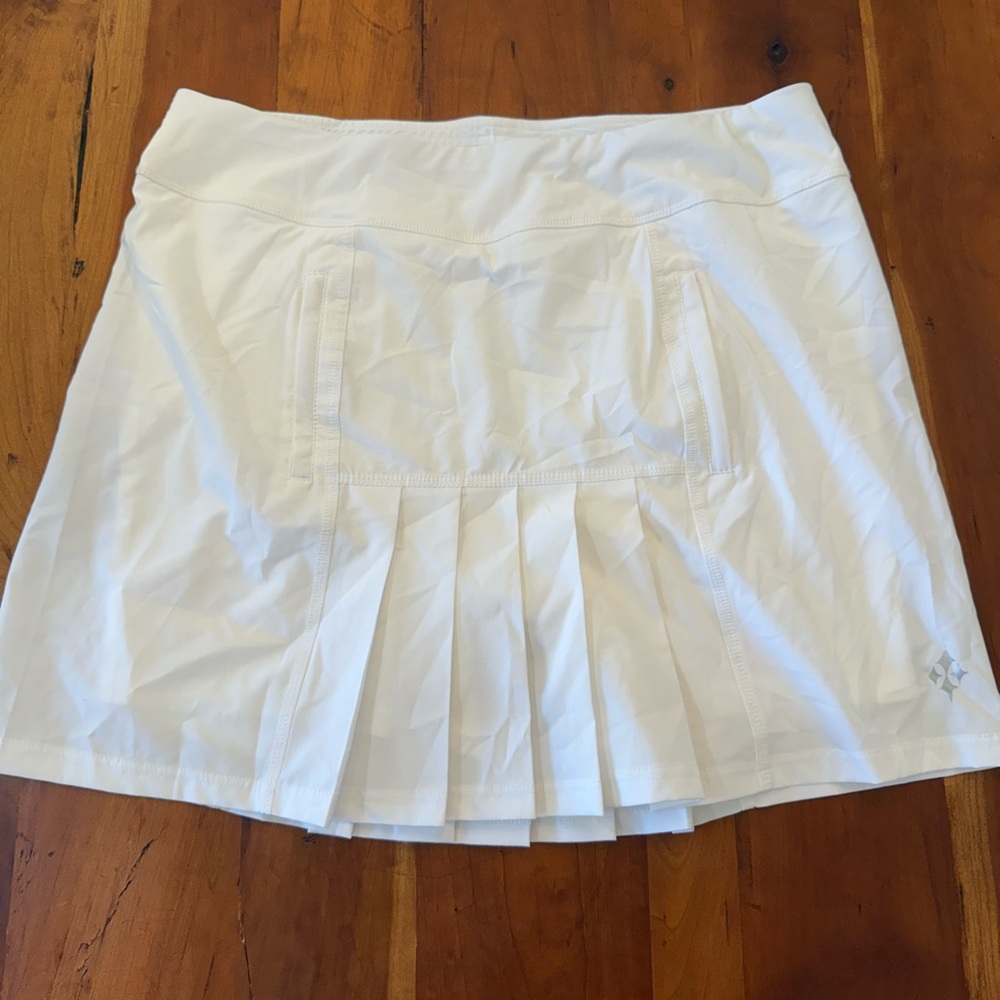 White Pleated Athletic Skirt